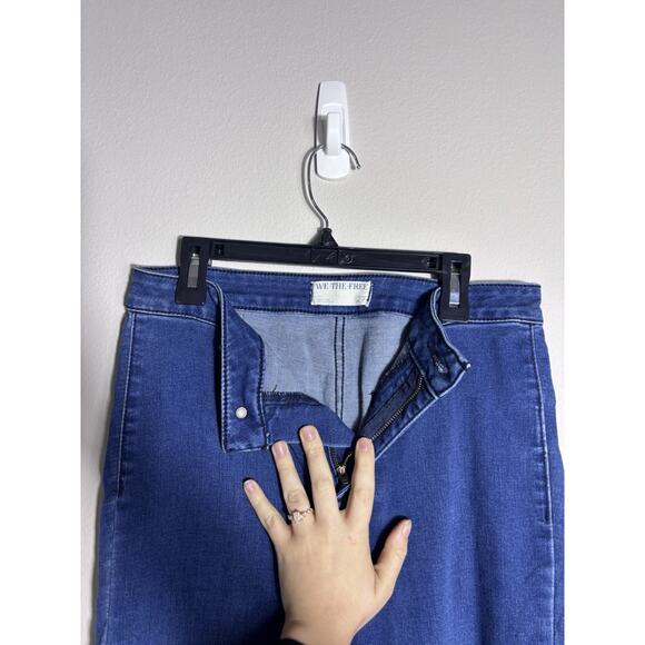 Free People Just Float On Flare Jeans Size 27 High Rise Bell Bottom Boho Hippie - Picture 7 of 9